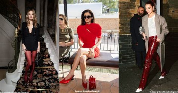 Celebs In Hot Red Outfits For NYFW — See Pics