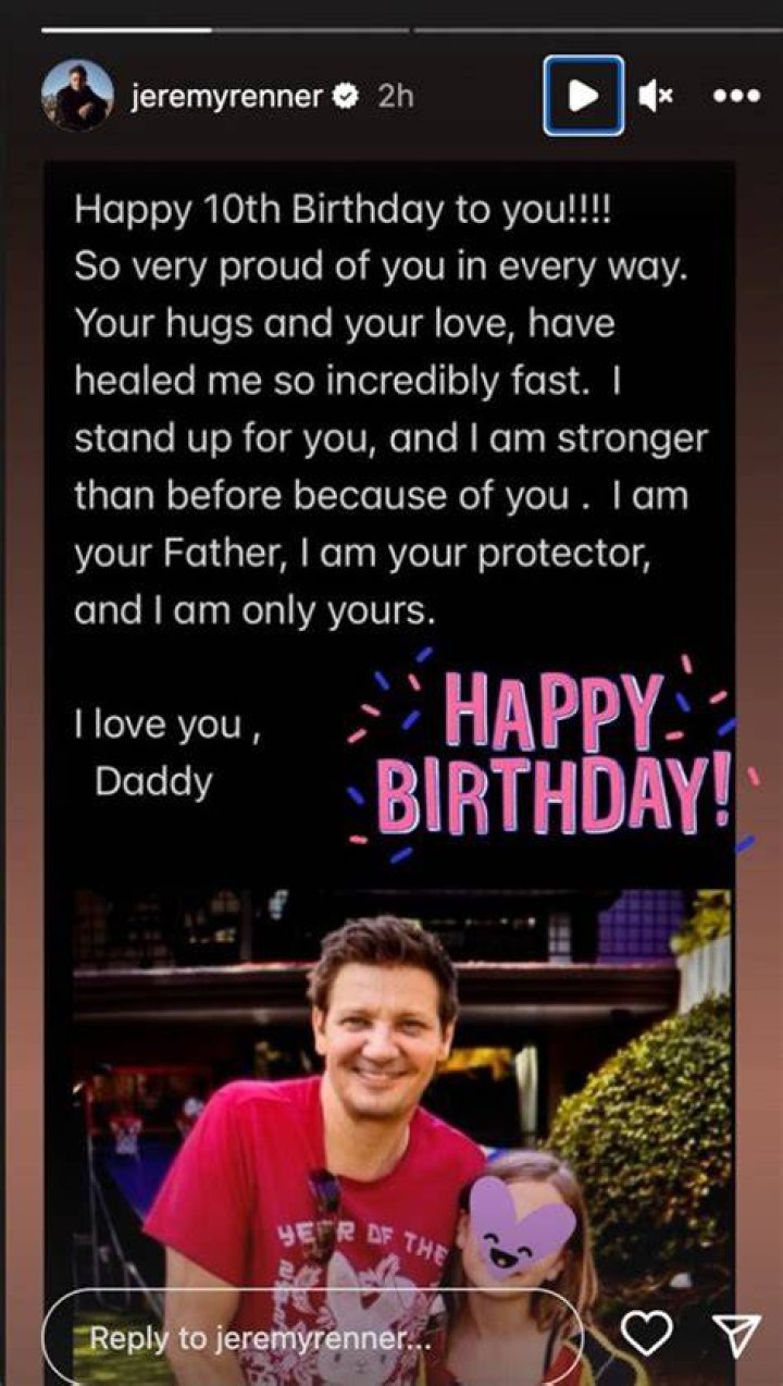 Jeremy Renner Wishes His Daughter Ava A Happy 10th Birthday – Hollywood Life