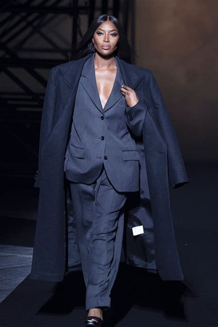 Naomi Campbell, 52, Rocks Open Shirt With Nothing Underneath For Men’s Fashion Week