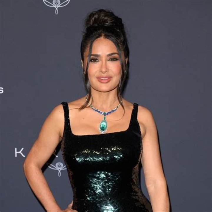 Salma Hayek Lunges In A Leopard Print Swimsuit To Sip Coffee Poolside – Hollywood Life