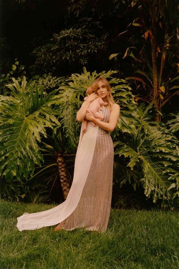 Suki Waterhouse Cradles Newborn Baby Girl on Cover of British Vogue