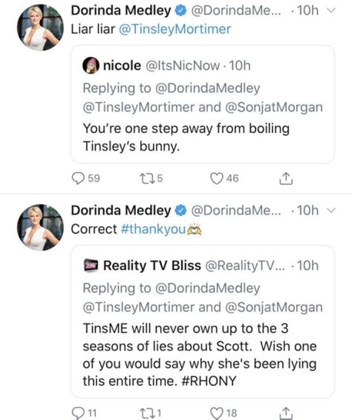 Tinsley Mortimer Says Dorinda Medley Blocked Her On IG After ‘RHONY’ Orchard Scenes: ‘She’s A Liar’