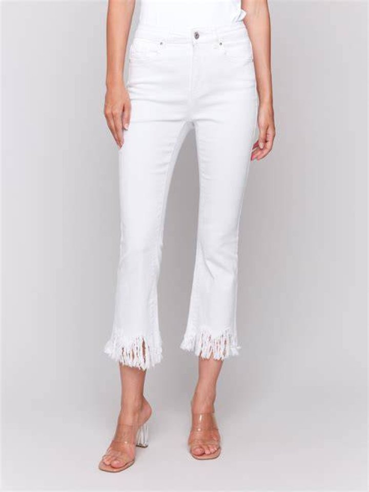 Wears It Long & Straight With Fringe Pants – Hollywood Life